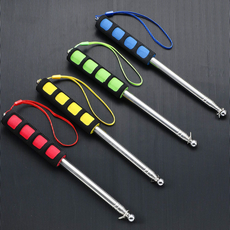 [Australia - AusPower] - 4 Pieces Telescoping Pointer Whiteboard Teacher Pointer Retractable Teaching Pointer Extends to 47 Inch for Presentation Classroom Tour Guide 