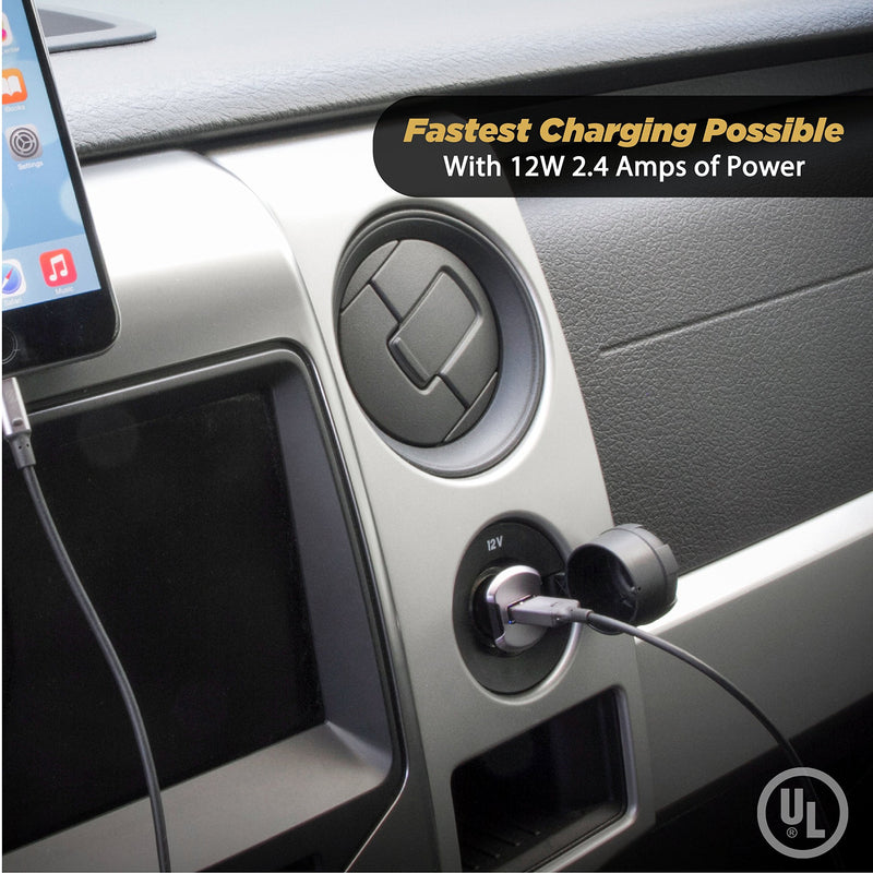 [Australia - AusPower] - SCOSCHE USBC121M ReVolt Universal Mobile Single Port Car Charger, Black 1 Port Black 