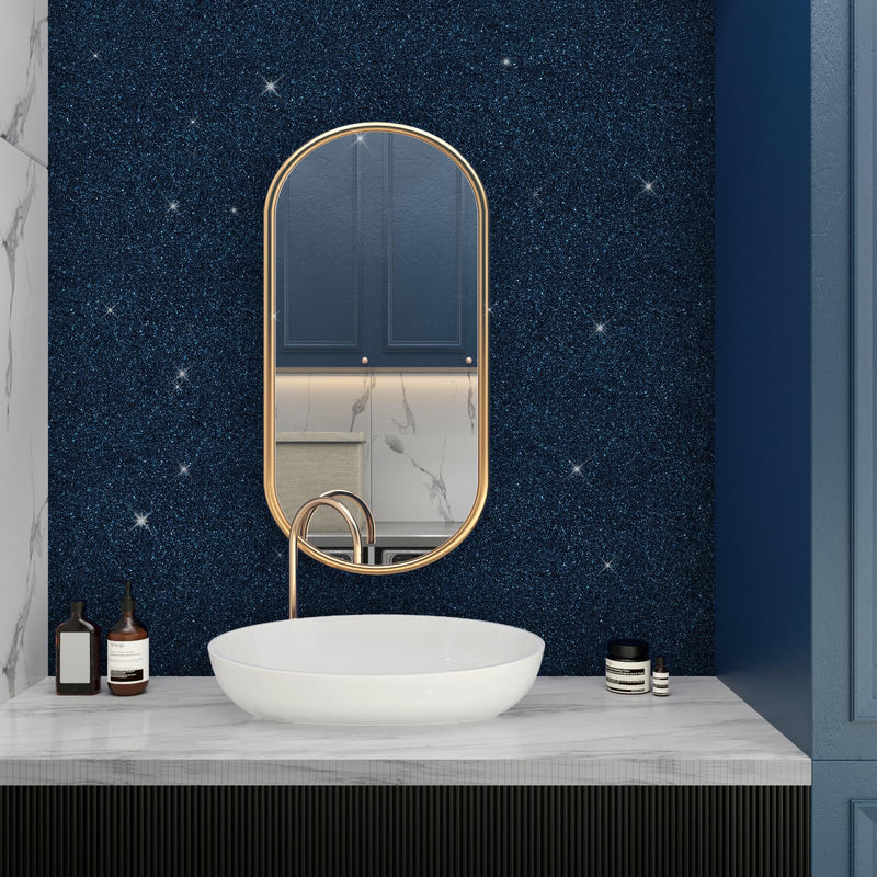 [Australia - AusPower] - VaryPaper Black Blue Glitter Wallpaper Stick and Peel 15.7''x78.7'' Decorative Glitter Contact Paper for Cabinets Removable Self Adhesive Glitter Wall Paper Sparkle Wallpaper for Bedroom Accent Walls 