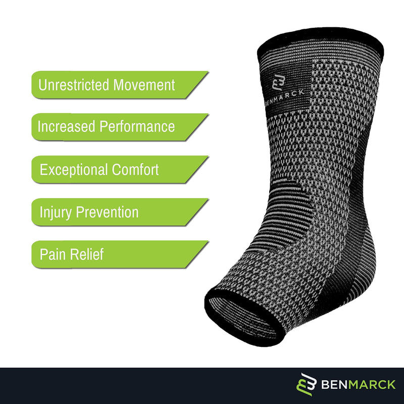 [Australia - AusPower] - Achilles Tendon Support Brace, Plantar Fasciitis Sock, Ankle Compression Sleeve For Running, Tendonitis and Flat Feet Relief Gray Black Unisize 