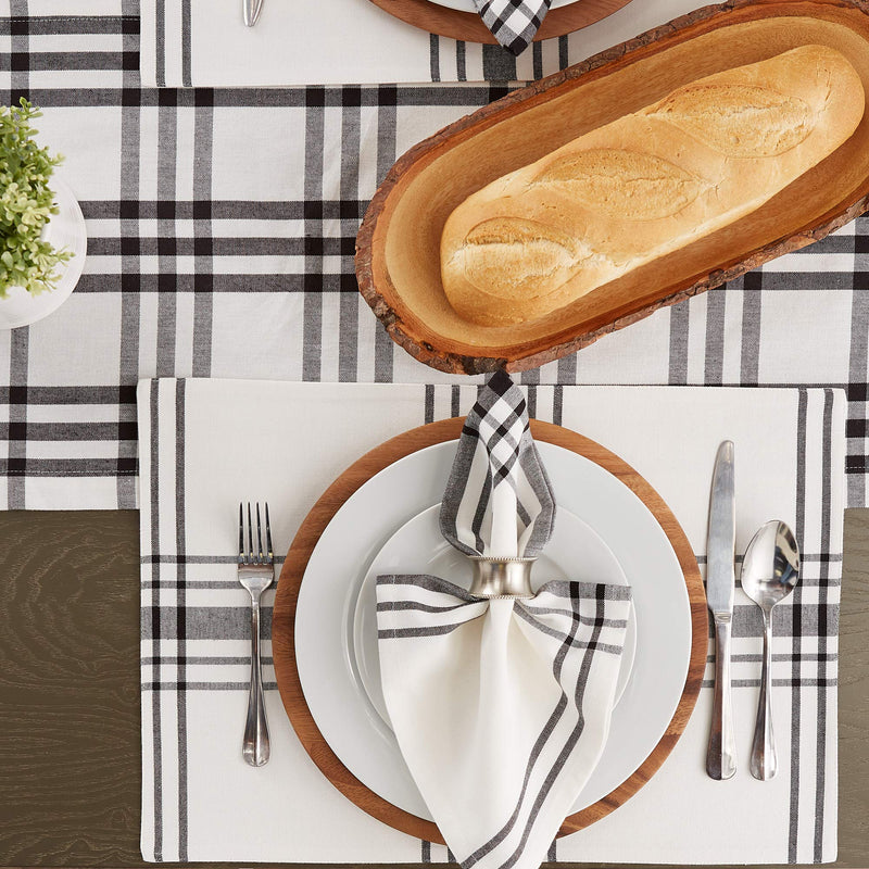 [Australia - AusPower] - DII Home Sweet Farmhouse Table Top Collection Stylish Décor for Family Dinners, Dinner Parties, Weddings & Everyday Use, Placemat Set, Black 6 Piece 