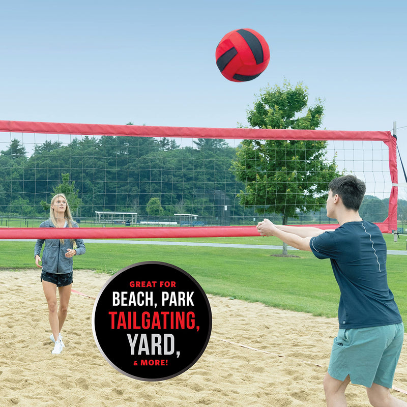[Australia - AusPower] - Wicked Big Sports Amazon Exclusive Updated Volleyball-Supersized Soccer Ball Outdoor Sport Tailgate Backyard Beach Game Fun for All , Red 