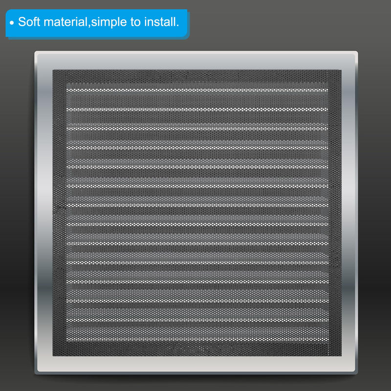 [Australia - AusPower] - PATIKIL 4"x10" Magnetic Vent Cover, 6 Pack Floor Wall Air Registers Cover Strong Magnet Vent Screen Mesh for Blocking Hair Dust Debris, Black 4x10 Inch 
