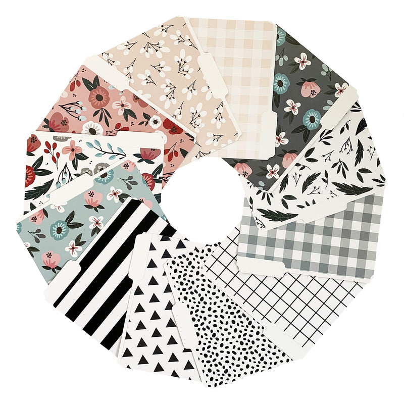 [Australia - AusPower] - Decorative File Folders – Includes 12 Cute Designs, File Folders Letter Size, 1/3-Cut Tabs, Office Supplies File Organizers, 9.5 x 11.75 Inches 
