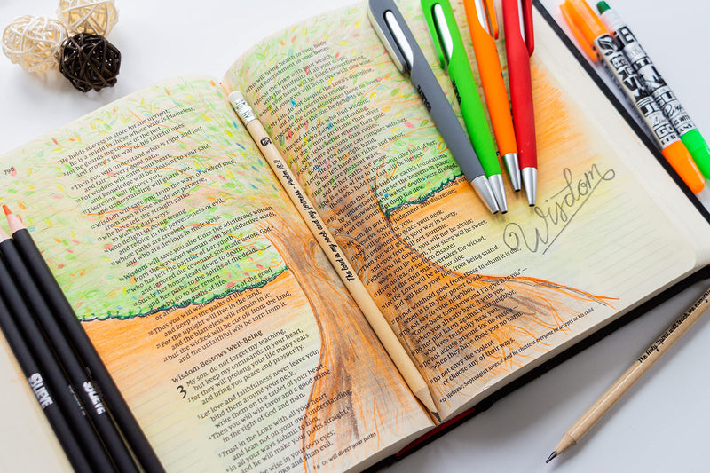 [Australia - AusPower] - BLIEVE - Bible Journaling Kit With Gel Highlighters And Pens No Bleed, Scripture Markers and Pencils Supplies, Stencils Planner Set For Coloring Journal Art Illustrated By Faith Christian Gifts 24pcs Brown 24pcs 