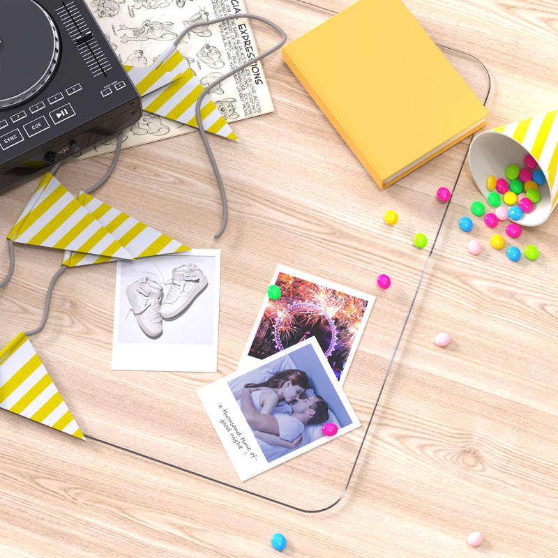[Australia - AusPower] - Clear Writing Desk Pad, Heat Resistant Waterproof PVC Round Edge Durable Desk Protect Mat, Anti-Static Writing Mat-23.6’’x13.7” Table Protector 