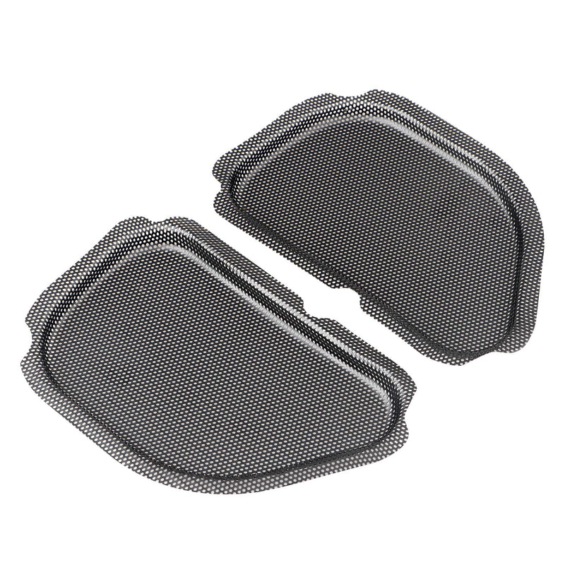 [Australia - AusPower] - XMMT Black Metal Fairing Mesh Front Speaker Grills Cover Trim Replacement For Harley Road Glide FLTR 1998-2013 