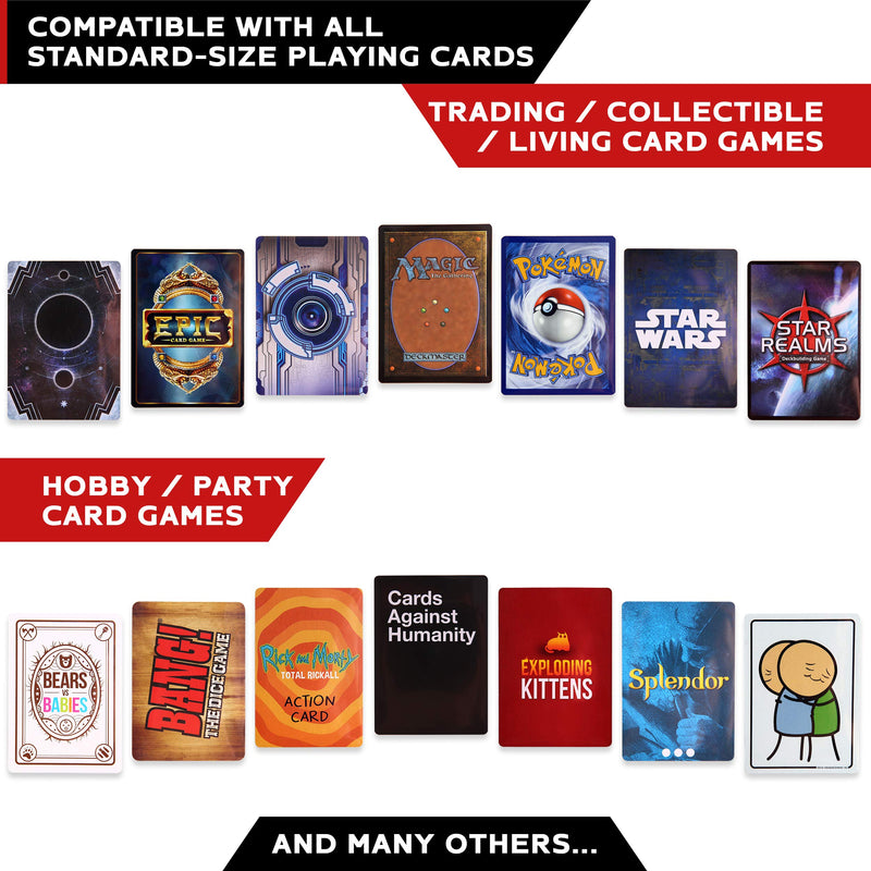[Australia - AusPower] - Quiver Time TCG Standard Size Cards Bundle ~ 80+ Black Deck Block with Double Dividers + 100 Pack Artemis Black Standard Card Sleeves (66 x 93 mm) 80+ (with sleeves) 