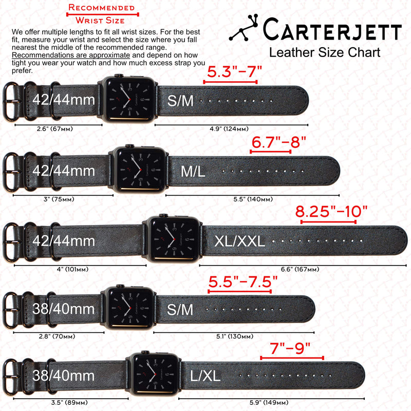 [Australia - AusPower] - Carterjett Compatible with Apple Watch Band 41mm 40mm 38mm Genuine Leather Replacement iWatch Band Dressy Carbon Fiber Style Classic Buckle Clasp 7 6 5 4 3 2 1 Deluxe Edition Sport (41 40 38 S/M Black) Black Carbon Fiber w/ Matte Black hardware 