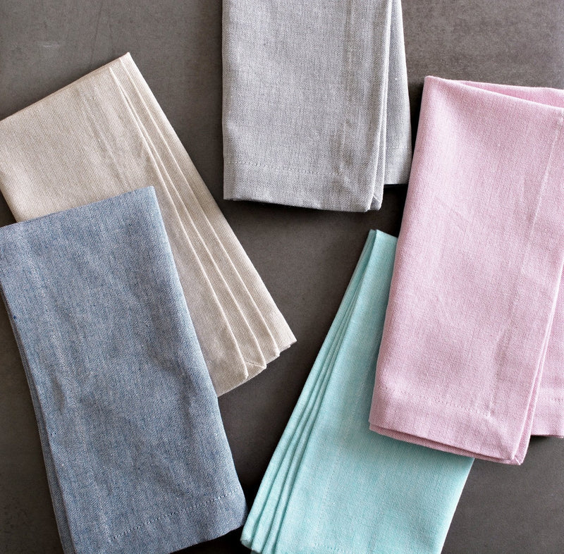 [Australia - AusPower] - DII Chambray Kitchen, Tabletop Collection, Blue, Napkin Set Square 