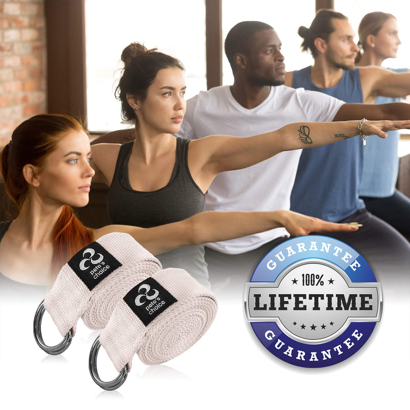 [Australia - AusPower] - pete's choice 2-Pack or 5-Pack Yoga Exercise Adjustable Straps 8Ft | Bonus eBook | with Durable D-Ring for Pilates & Gym Workouts | Hold Poses, Stretch, Improve Flexibility & Maintain Balance 2 Pack, 8ft 