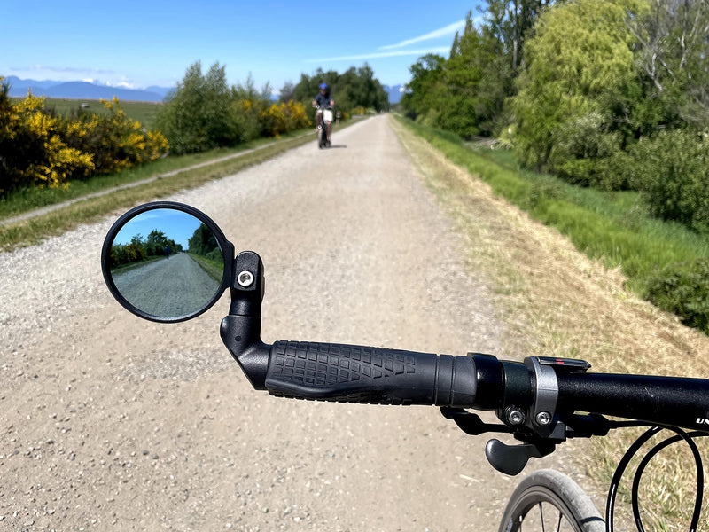 [Australia - AusPower] - **2022 NEW** Hafny Multi-Adjustable Bar End Bike Mirror, HD Safe Blast-Resistance Glass Cycling Mirror, E-bike Mirror, Bicycle Rearview Mirror, HF-M952B-FR08 (Anti-glare Blue Glass) 