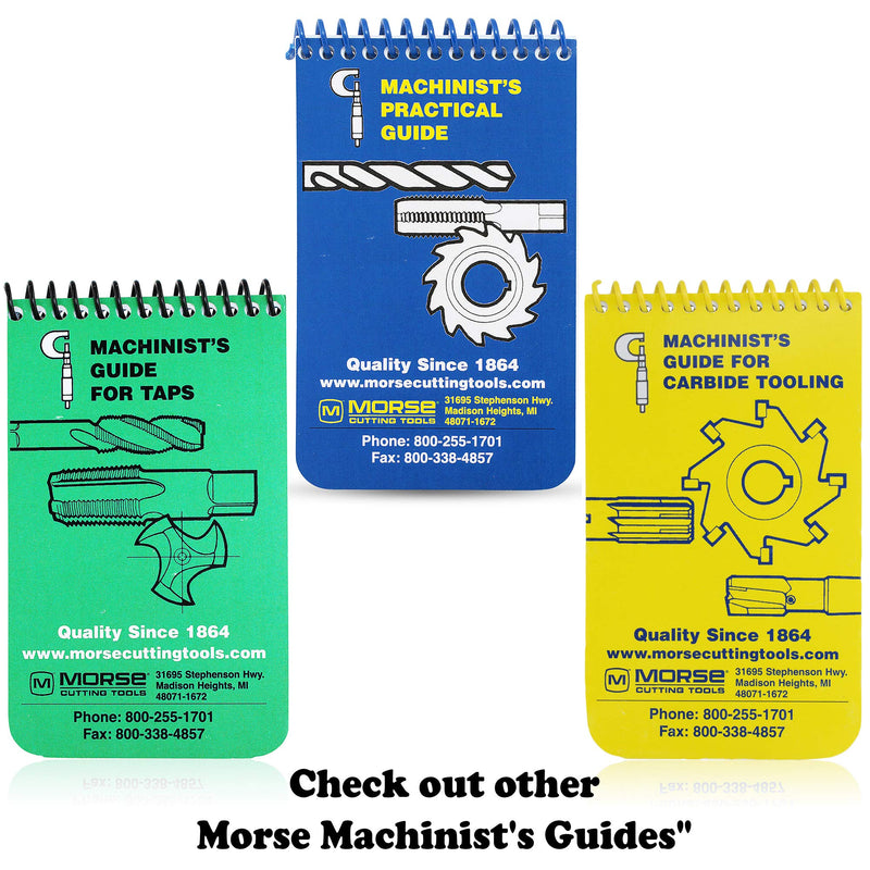 [Australia - AusPower] - Morse Machinist's Guide for Taps – Machinist Handbook for Machinery Reference for Taps - Keep in Your Pocket or Toolbox 
