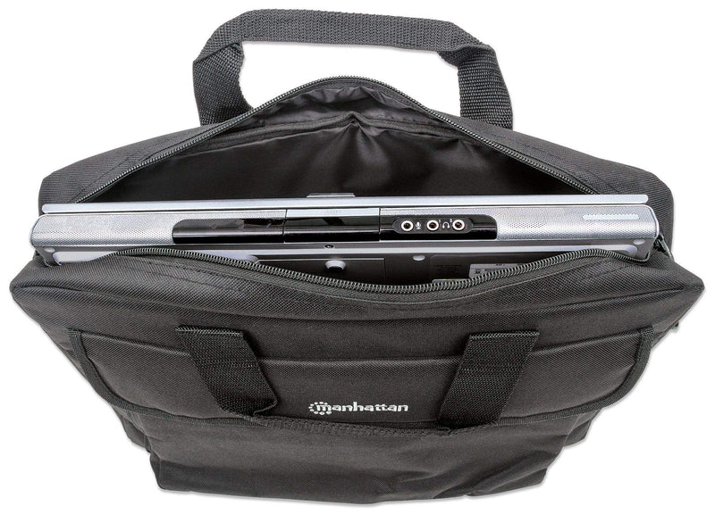 [Australia - AusPower] - Manhattan 15.6-Inch Notebook Briefcase, Black (438889) 