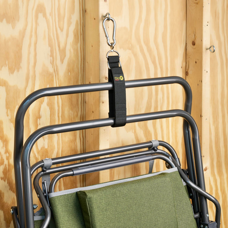 [Australia - AusPower] - Hook 'n Hang Wrap-It Storage Straps - 24" (2-Pack) Black - Carabiner Straps to Use as Extension Cord Holder Heavy Duty Straps with Hooks for Cord Storage or Garden Hose Strap 24" (2-Pack) 