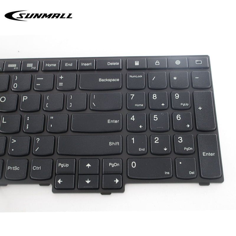 [Australia - AusPower] - SUNMALL Laptop Keyboard Replacement with Frame Compatible with Lenovo Thinkpad E550 E550C E555 E560 E565 Series Laptop Black US Layout 