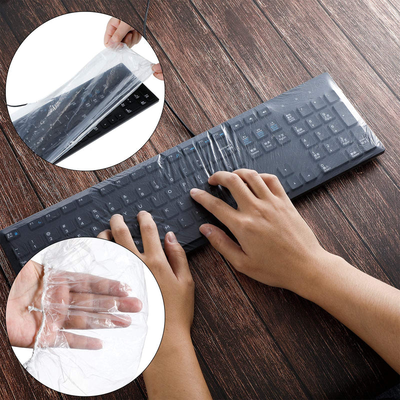 [Australia - AusPower] - 30 Pieces Universal Keyboard Protector Cover Wipeable 0.025mm Disposable Keyboard Cover Fully Covered Waterproof Anti-Dust Keyboard Cover for Desktop Keyboard Barrier for Schools, Office 