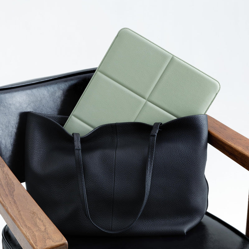 [Australia - AusPower] - Comfyable Laptop Sleeve 13 Inch Precisely Compatible with MacBook Pro M2 2022 M1 2020-2016 & Mac Air M2 2022 M1 2020, Not Fit Old Versioned MBA/MBP, Faux Leather Cover Case, Debossed Grid, Sage 13" Small - Mac Pro 2016-2022 & Mac Air M1/M2 