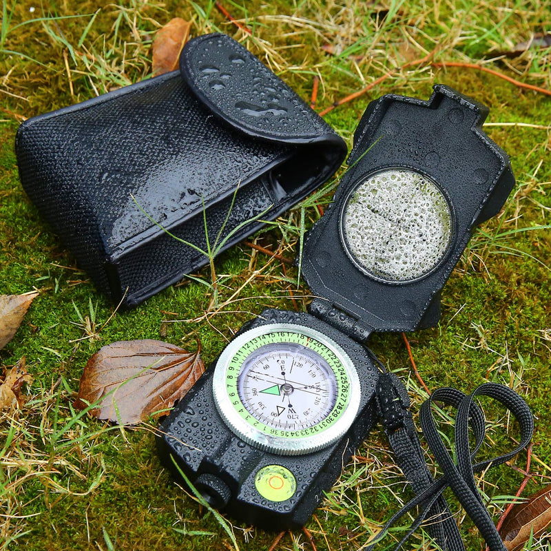 [Australia - AusPower] - Compass, Sportneer Compass Hiking Waterproof Compass Survival with Inclinometer Multifunctional Lensatic Military Compass with Distance Calculator for Camping Sighting Boy Scout Navigation 