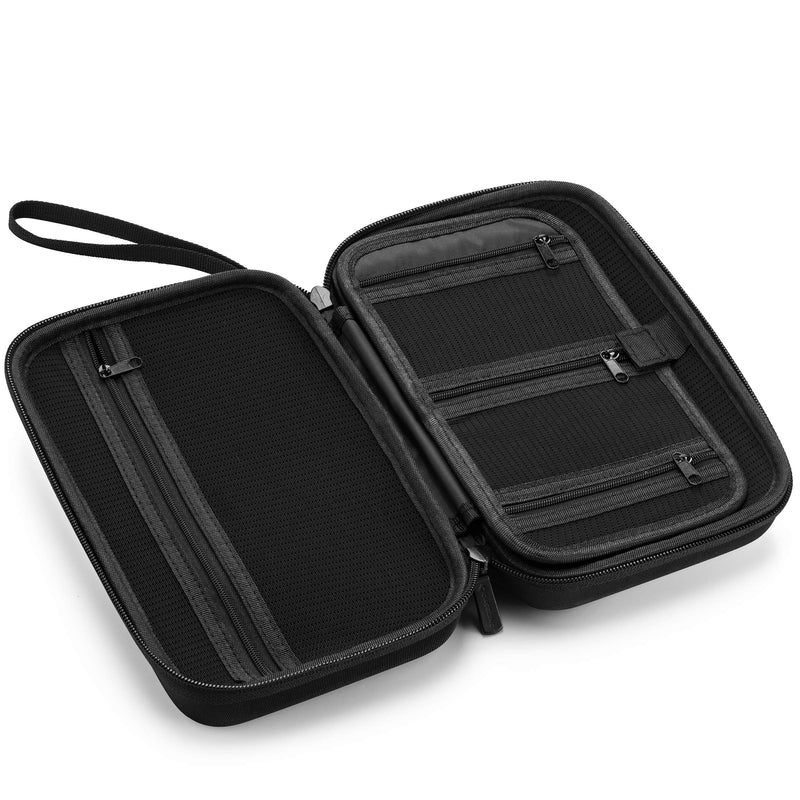 [Australia - AusPower] - Caseling Universal Electronics/Accessories Hard Travel Organizer Carrying Case Bag, 9.8” x 5.6”x 2.8” - Black 
