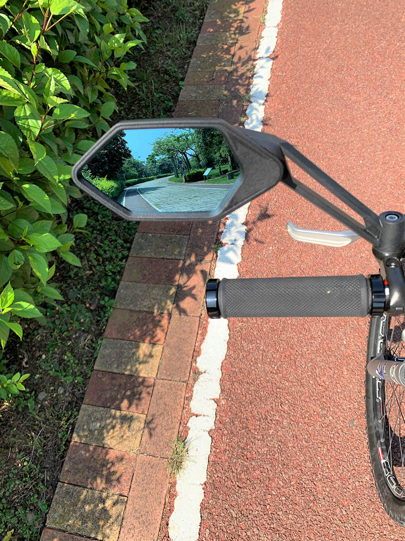 [Australia - AusPower] - MEACHOW New Scratch Resistant Glass Lens,Handlebar Bike Mirror, Adjustable Safe Rearview Mirror, Bicycle Mirror (Blue Left Side) ME-005LB 