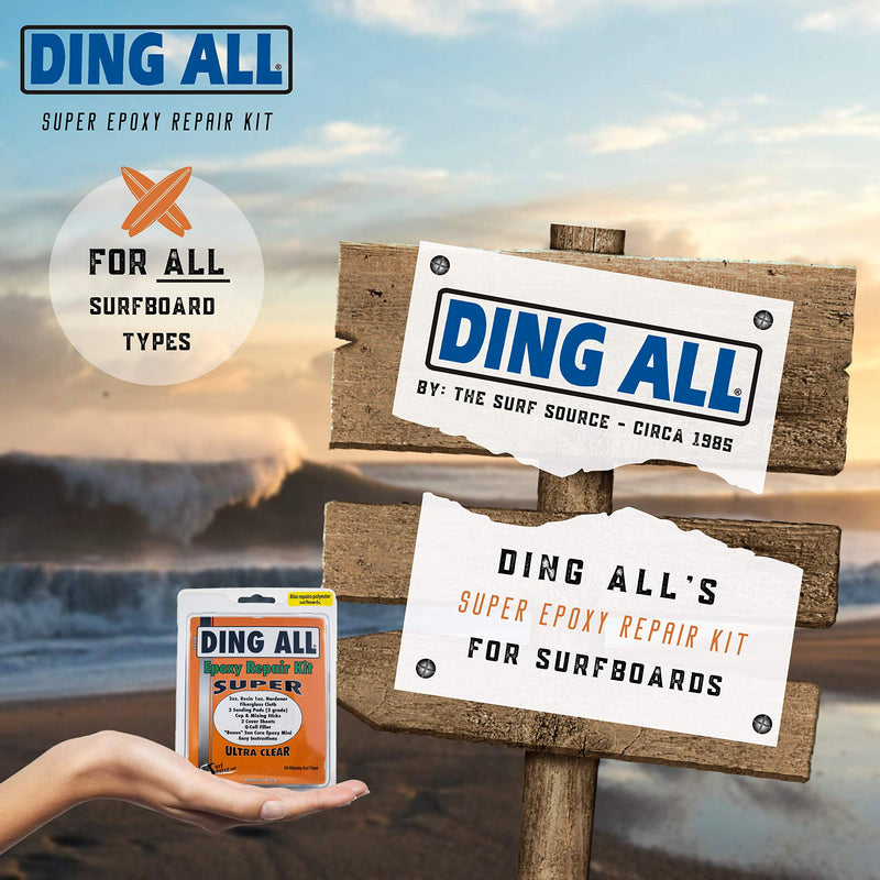 [Australia - AusPower] - Ding All 3 Oz (84ml) Super Epoxy Repair Kit for Small to Medium Size Epoxy and Polyester Surfboards Repairs 