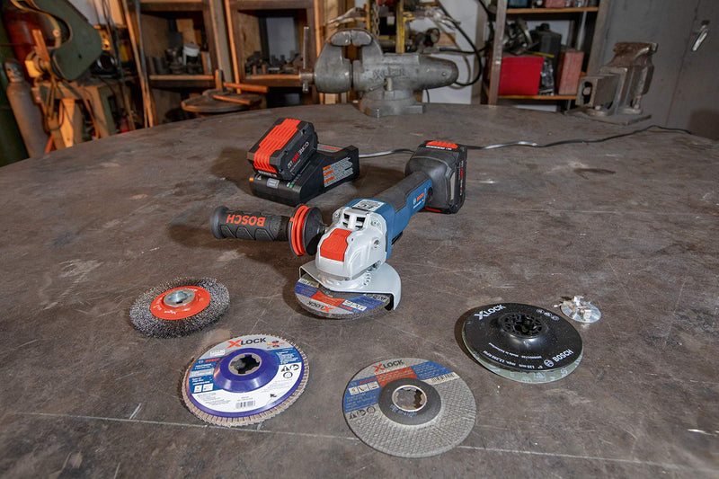 [Australia - AusPower] - BOSCH CWX27LM500 5 In. x 1/8 In. X-LOCK Arbor Type 27A (ISO 42) 30 Grit Metal Cutting and Grinding Abrasive Wheel 