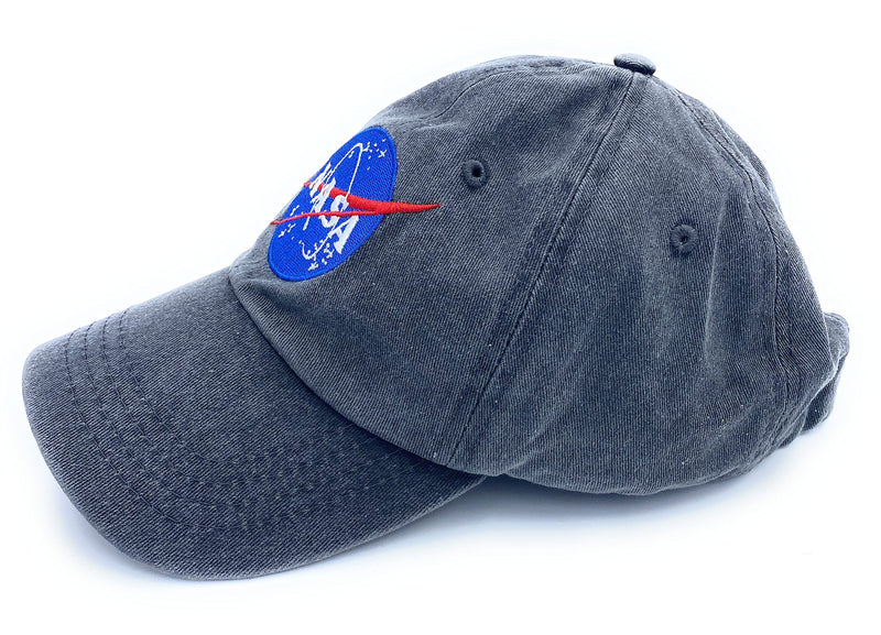 [Australia - AusPower] - Aeisage NASA Hat Black Mens Cap Dad Hat NASA Baseball Hat for Women Washed Cotton Caps, Medium 