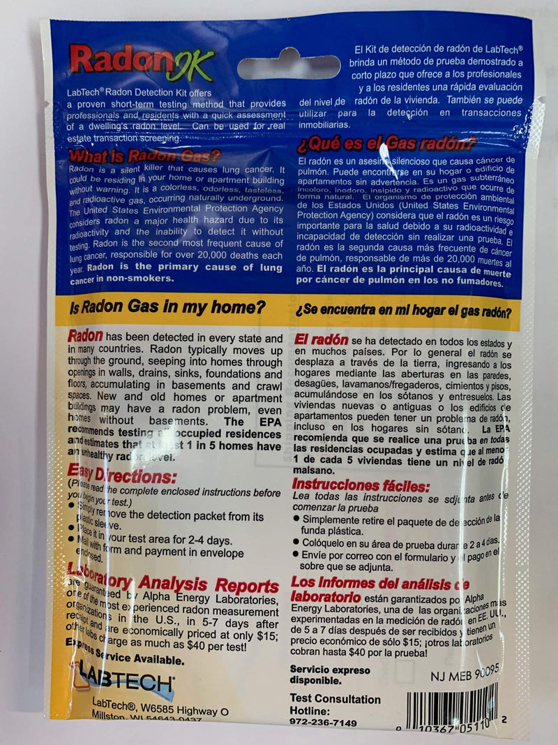 [Australia - AusPower] - LabTech LT5110 Radon Test Kit 