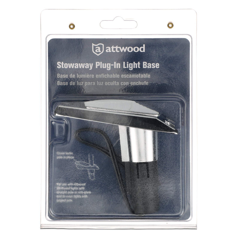 [Australia - AusPower] - Attwood 911339-7 Rectangle 2-Pin Base for 12-Degree Angled Light Pole, Swivel Cover, Zamak Finish, 4 Inches x 1 5/8 Inches 