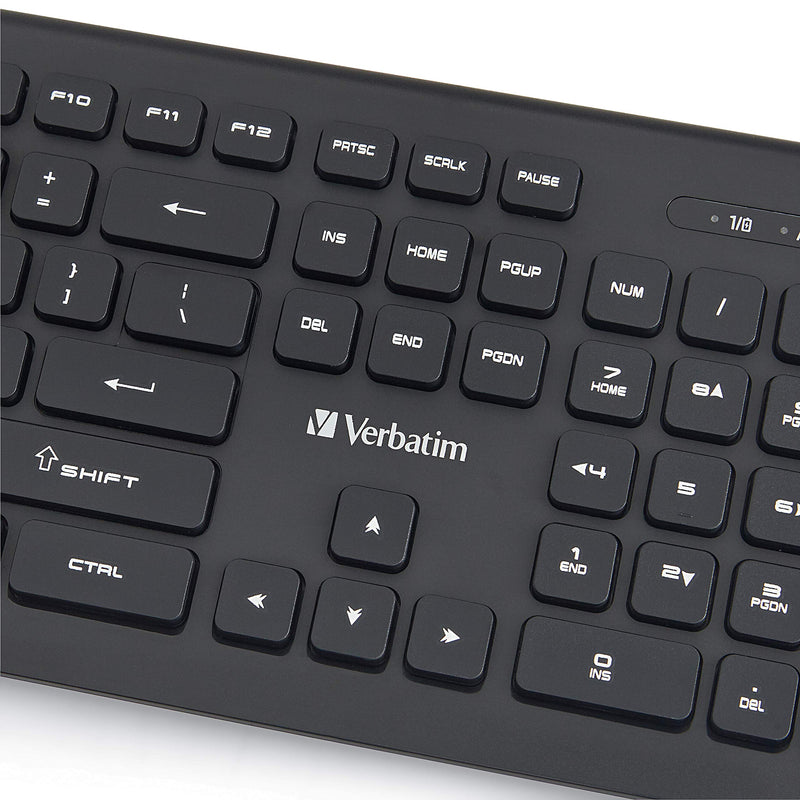 [Australia - AusPower] - Verbatim 2.4Ghz Wireless Slimline Keyboard Plug And Play USB Receiver Compatible with PC, Laptop 