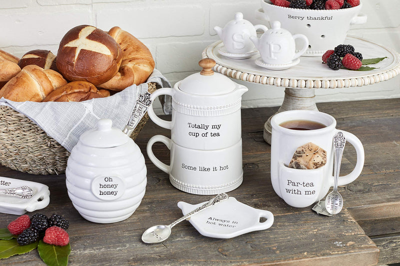 [Australia - AusPower] - Mud Pie Honey Pot Serving Set, 4x3, Bee Hive 