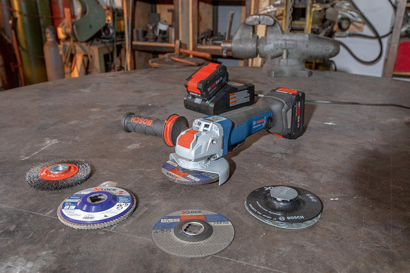 [Australia - AusPower] - BOSCH CWX27LM500 5 In. x 1/8 In. X-LOCK Arbor Type 27A (ISO 42) 30 Grit Metal Cutting and Grinding Abrasive Wheel 