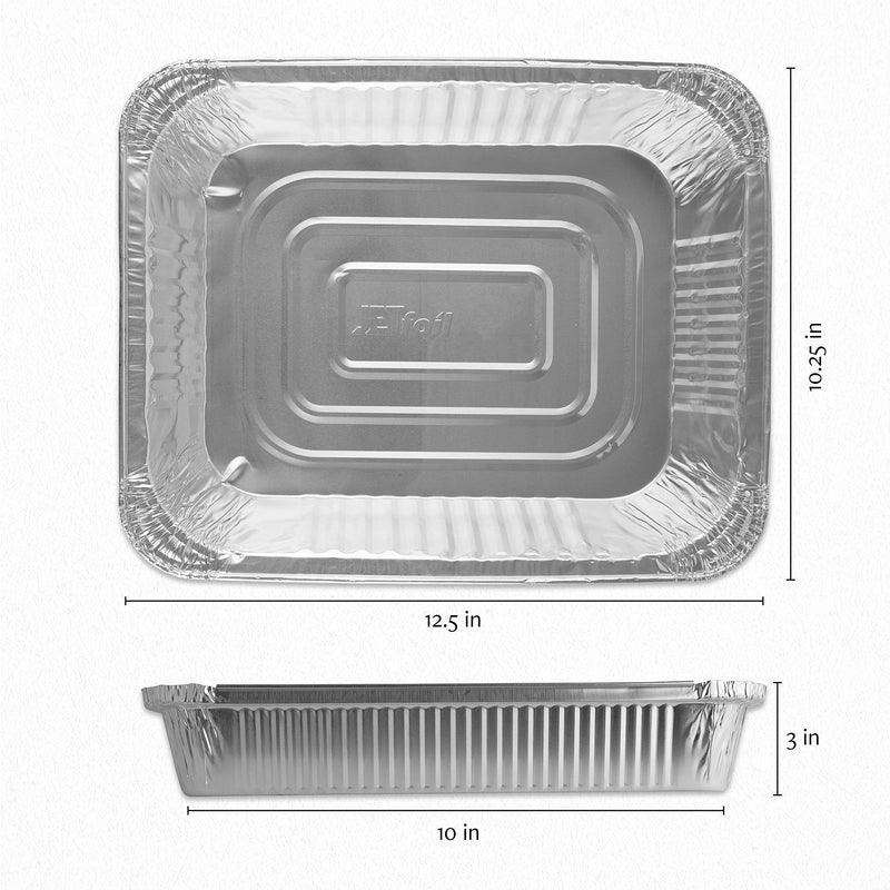 [Australia - AusPower] - Plasticpro Disposable 9 x 13 Aluminum Foil Pans Half Size Deep Steam Table Bakeware - Cookware Perfect for Baking Cakes, Bread, Meatloaf, Lasagna Pack of 10 