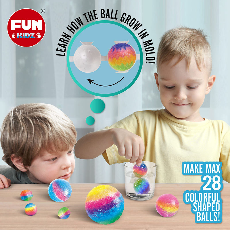 [Australia - AusPower] - Big Bouncy Ball Kit, FunKidz Kids DIY Ultimate Magic Bouncy Ball Making Kit Science Craft Projects for Boys Ages 8-12 Includes Jumbo Size Balls Model 