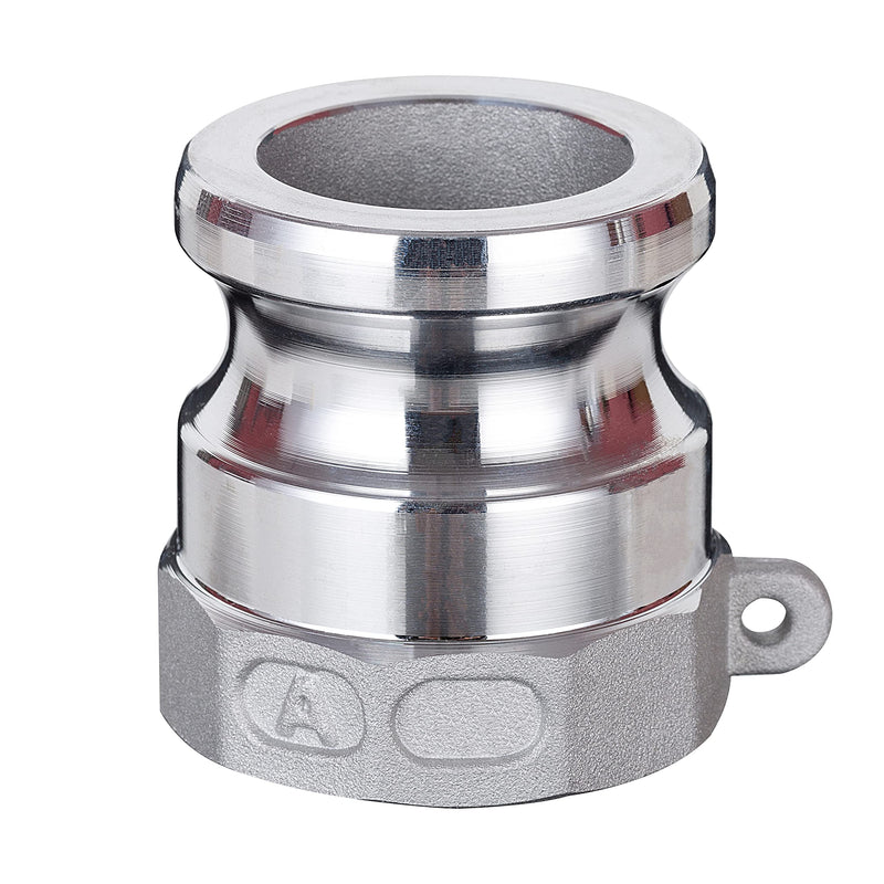 [Australia - AusPower] - Aluminum Global Type A Cam and Groove Hose Fitting, 1.5" Camlock Hose Coupler , 1.5" Plug x 1.5" NPT Female 1.5 Inch 