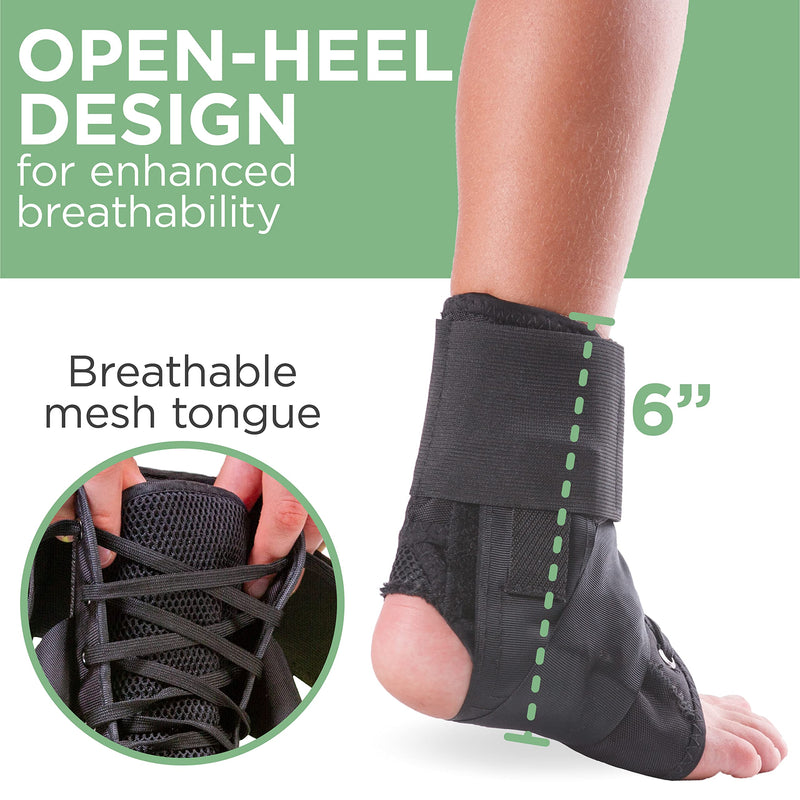 [Australia - AusPower] - BraceAbility Lace Up Kids Ankle Brace - Pediatric Figure 8 Sprained Foot Support Wrap for Active Youth, Children in Sports, Basketball Protection, Gymnastics, Soccer, and Volleyball (One Size) 