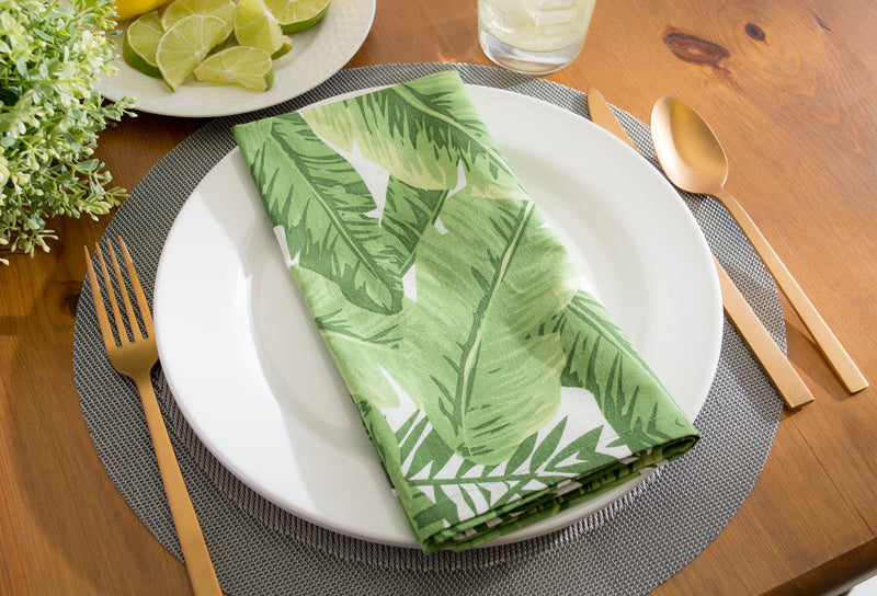 [Australia - AusPower] - DII 100% Cotton Buffet Napkin, Machine Washable, Oversized, Everyday Basic, 20x20, Banana Leaf, 6 Piece 