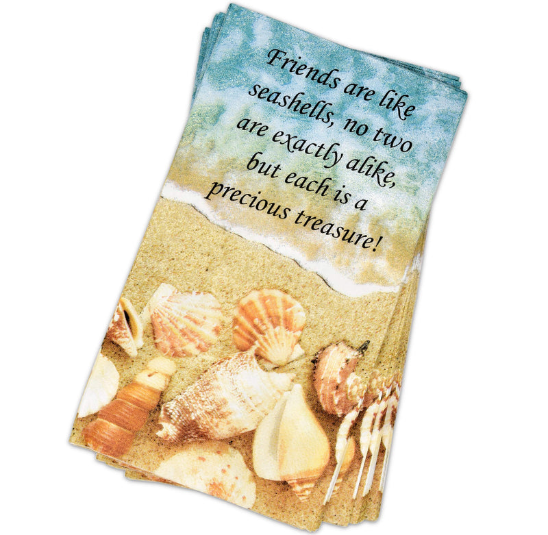 [Australia - AusPower] - 100 Nautical Beach Guest Napkins 3 Ply Disposable Paper Pack Coastal Friends Seashell Sea Shore Summer Dinner Hand Napkin For Bathroom Hotel Gym Spa Party Wedding Bridal Baby Shower Decorative Towels 