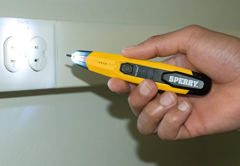 [Australia - AusPower] - Sperry Instruments STK001 Non-Contact Voltage Tester (VD6504) & GFCI Outlet / Receptacle Tester (GFI6302) Kit, Electrical AC Voltage Detector, Yellow & Black 