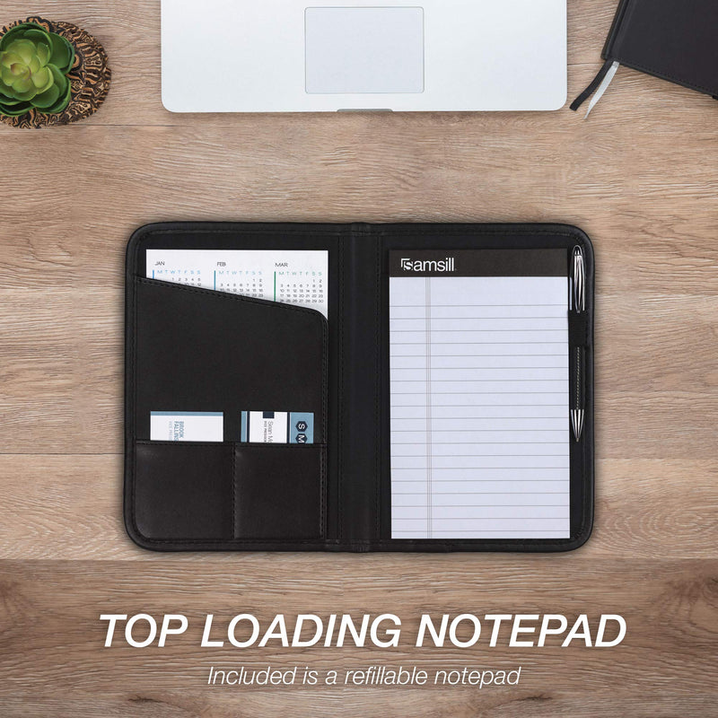 [Australia - AusPower] - Samsill 70811 Professional Junior Padfolio/Business Portfolio, Black, 8.5" x 11" 