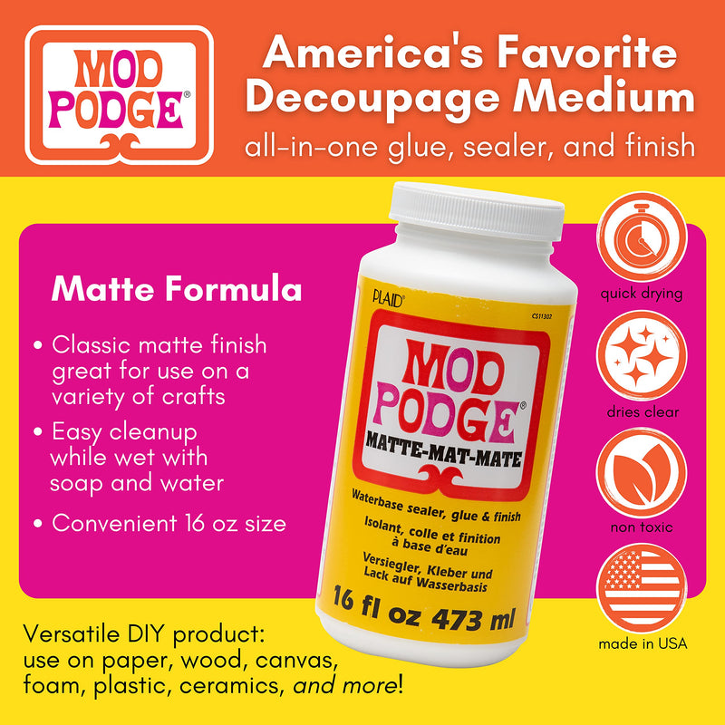 [Australia - AusPower] - Mod Podge CS11302 Waterbase Sealer, Glue and Finish, 16 oz, Matte 