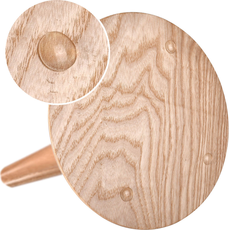 [Australia - AusPower] - BarvA Big Wood Yarn Holder Set Advanced Metal Twirling Mechanism Lazy Susan Stand Ball Spindle Sewing Crocheting Tool Wool Cord Organizer Ribbon Storage Knitting Embroidery Thread Crochet Accessories Natural 