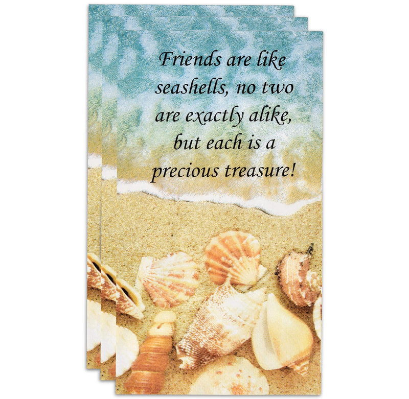[Australia - AusPower] - 100 Nautical Beach Guest Napkins 3 Ply Disposable Paper Pack Coastal Friends Seashell Sea Shore Summer Dinner Hand Napkin For Bathroom Hotel Gym Spa Party Wedding Bridal Baby Shower Decorative Towels 