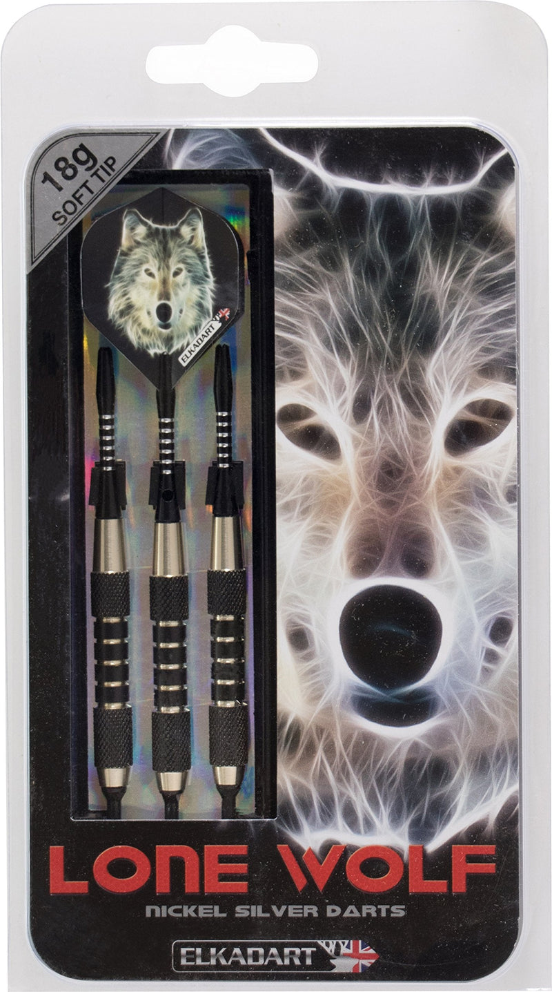 [Australia - AusPower] - Elkadart Lone Wolf Soft Tip Darts with Storage/Travel Case 18 Grams 