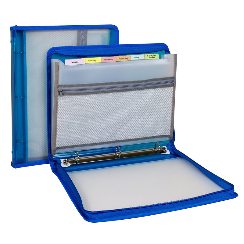 [Australia - AusPower] - C-Line Expanding File Zippered Binder, Blue, 2" x 11" x 13 1/2" 