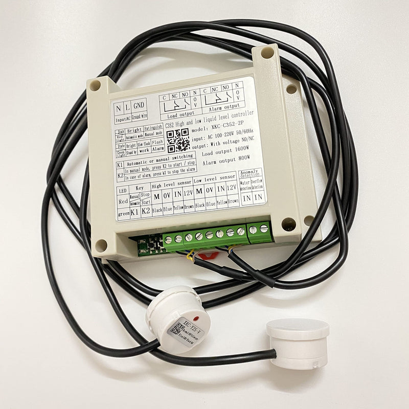 [Australia - AusPower] - Taidacent Automatic Water Level Controller Water Pump Controller Water Tank Automatic Filling System Either to Fill or Empty a Tank Two Non Contact Water Tank Water Level Sensors 1 Meter Cable 