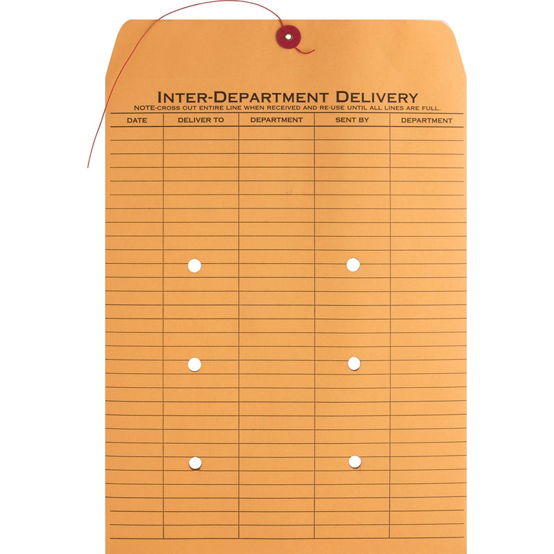 [Australia - AusPower] - Inter-Departmental Envelopes, Interoffice Envelopes, With String & Button Closure - 10 x 13 Double Sided - 5 Envelope Pack 