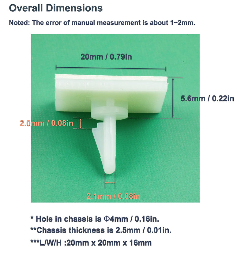 [Australia - AusPower] - 30pcs PCB Adhesive Standoff Nylon Plastic Sticky Insulated PCB Spacer Ø 4mm Supporting Height 5.6mm Ø4mm H-5.6mm (30pcs) 