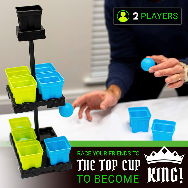 [Australia - AusPower] - Franklin Sports Battle Buckets Pong Games - Fast Paced Four Player Ping Pong Games - Fun for Kids and Families - It’s a Game of Skill, Strategy, Change and Its Addictive! Battle Buckets Tower 